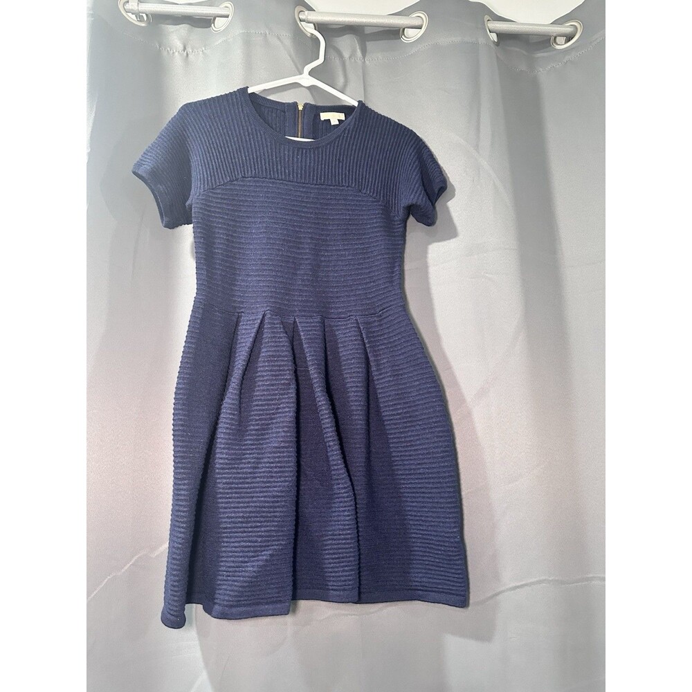 Shoshanna Short Dress, Half Sleeve, Navy Blue Size: M